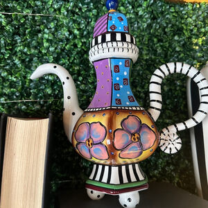 Collector Studio Designworks Teapot Multi-color black and white